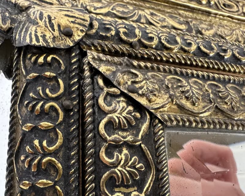 古董鏡櫃衣物護理/鑰匙青銅 1930 年代法國入口家具