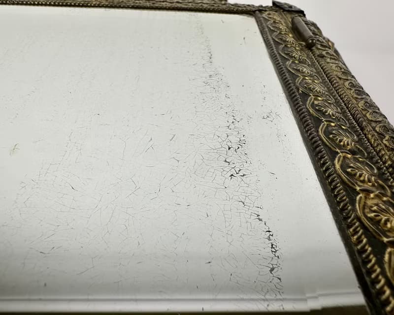 古董鏡櫃衣物護理/鑰匙青銅 1930 年代法國入口家具