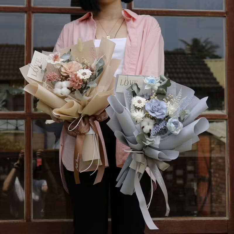 【遇見恆久】浪漫降落永生玫瑰花束 情人節花束 共2款