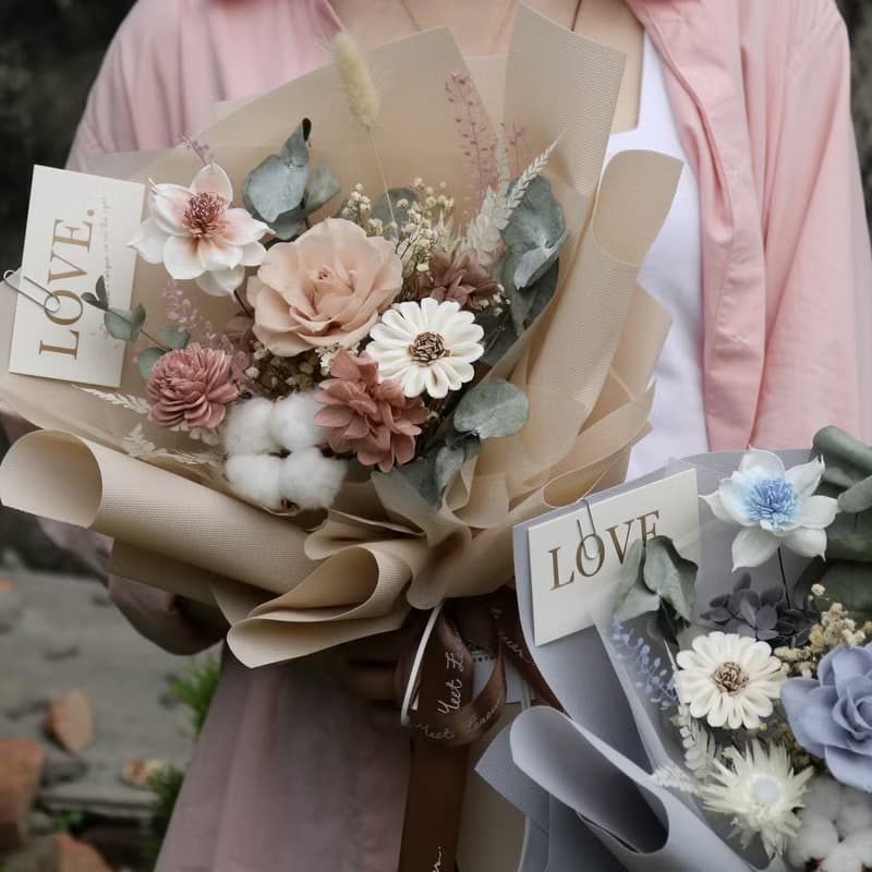 【遇見恆久】浪漫降落永生玫瑰花束 情人節花束 共2款