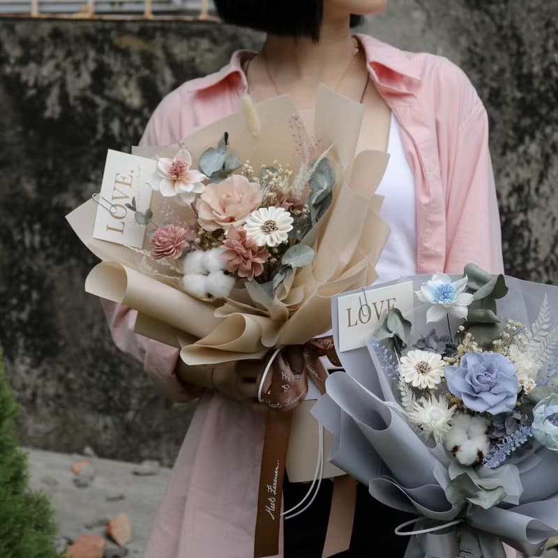 【遇見恆久】浪漫降落永生玫瑰花束 情人節花束 共2款