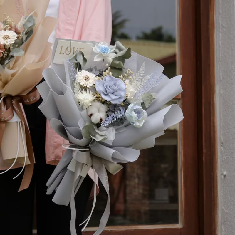 【遇見恆久】浪漫降落永生玫瑰花束 情人節花束 共2款