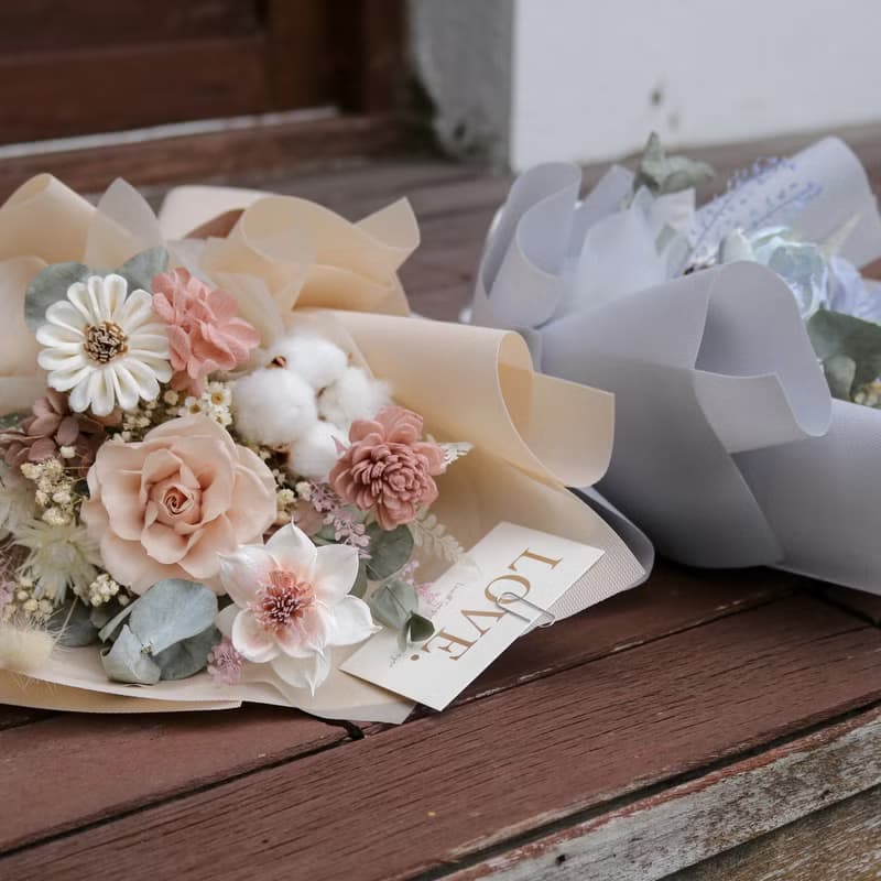 【遇見恆久】浪漫降落永生玫瑰花束 情人節花束 共2款