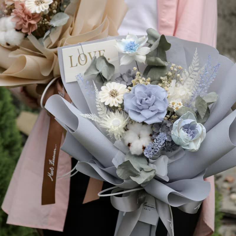 【遇見恆久】浪漫降落永生玫瑰花束 情人節花束 共2款