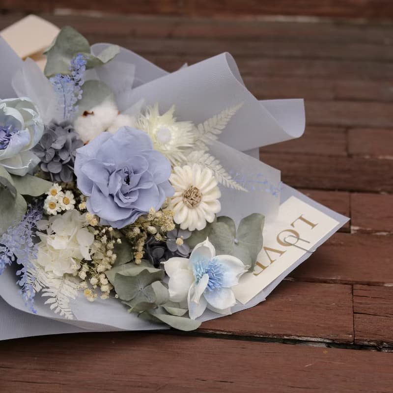 【遇見恆久】浪漫降落永生玫瑰花束 情人節花束 共2款