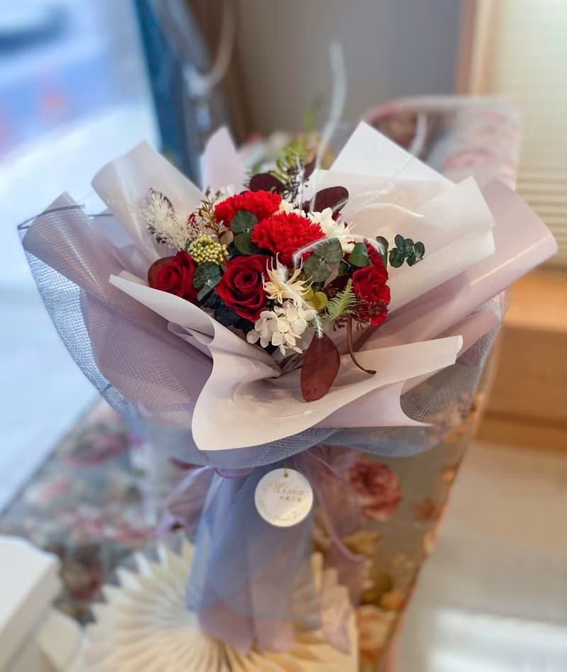 永生花束  畢業花束 永生玫瑰  情人節 花束 花禮