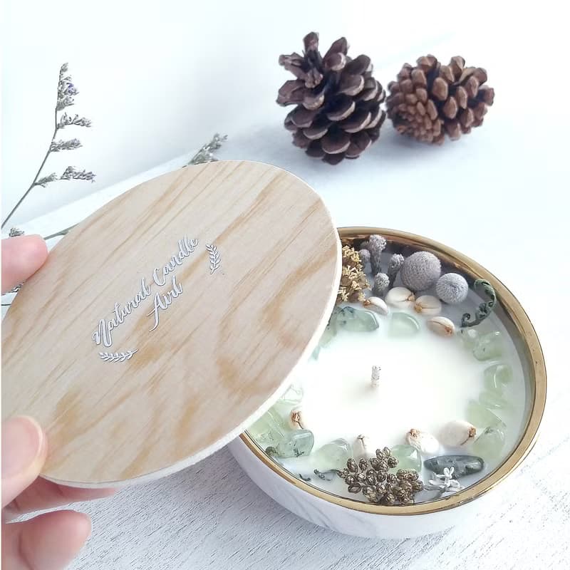 獨家 - 葡萄石 大理石碗 50g / 250g 大豆蠟香氛蠟燭 尾牙禮物