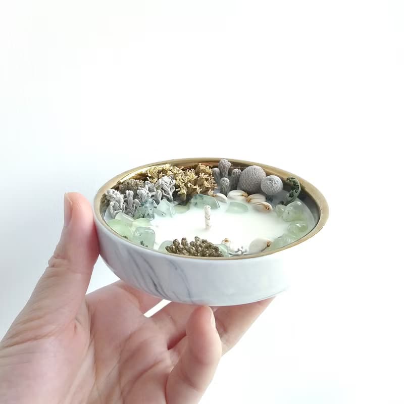 獨家 - 葡萄石 大理石碗 50g / 250g 大豆蠟香氛蠟燭 尾牙禮物
