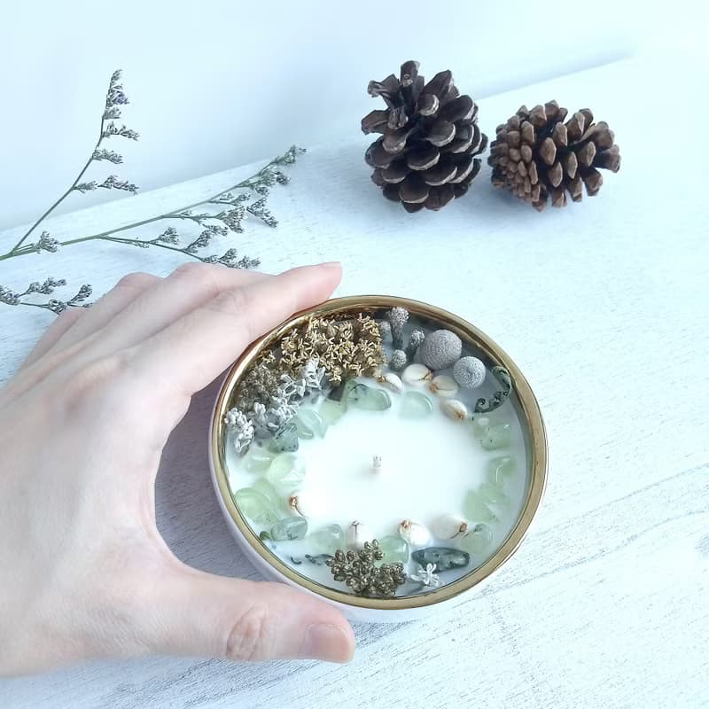 獨家 - 葡萄石 大理石碗 50g / 250g 大豆蠟香氛蠟燭 尾牙禮物