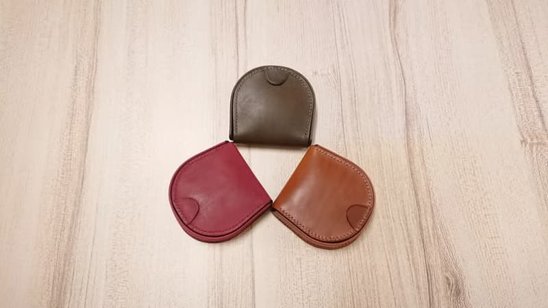馬蹄型零錢包 駒縫馬蹄型零錢包 真皮全手縫