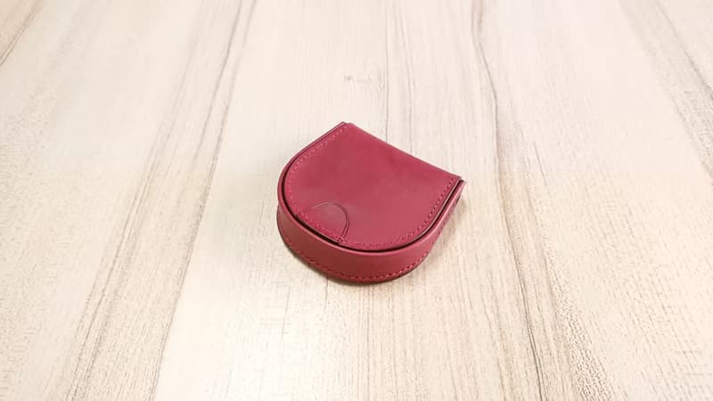 馬蹄型零錢包 駒縫馬蹄型零錢包 真皮全手縫