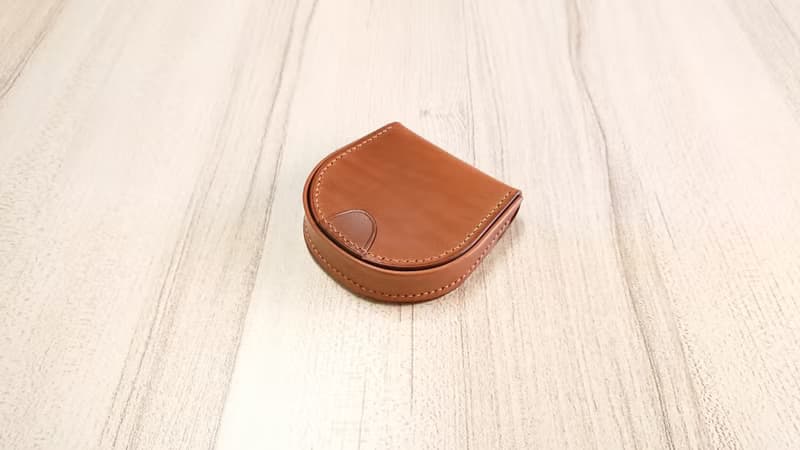 馬蹄型零錢包 駒縫馬蹄型零錢包 真皮全手縫