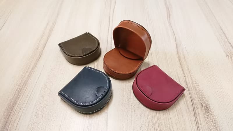 馬蹄型零錢包 駒縫馬蹄型零錢包 真皮全手縫