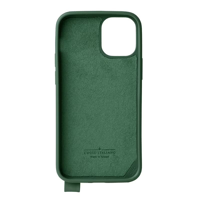 頸掛式皮革防摔手機殼iPhone 12 Mini 綠