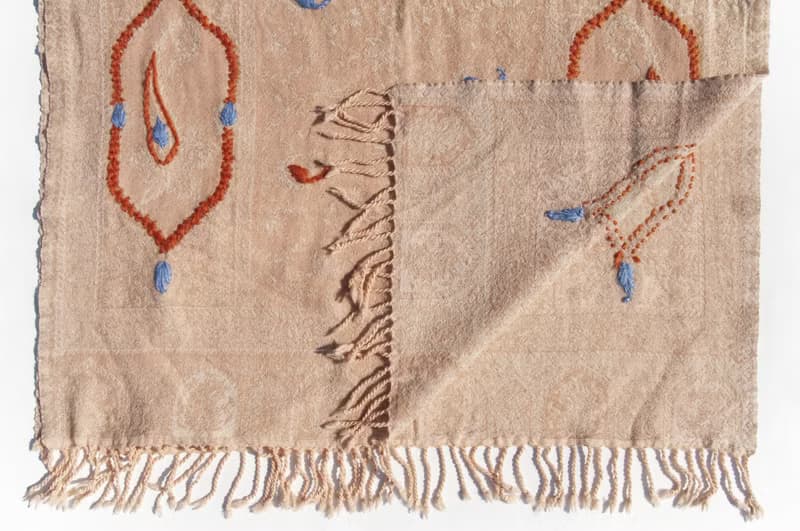 喀什米爾Cashmere/水煮羊毛披肩/針織圍巾/刺繡圍巾/羊絨披巾-花