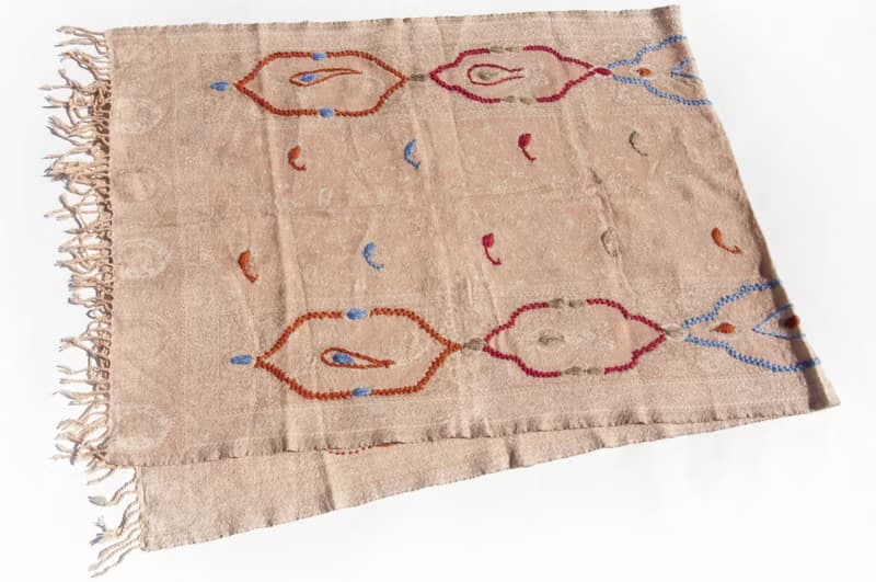 喀什米爾Cashmere/水煮羊毛披肩/針織圍巾/刺繡圍巾/羊絨披巾-花