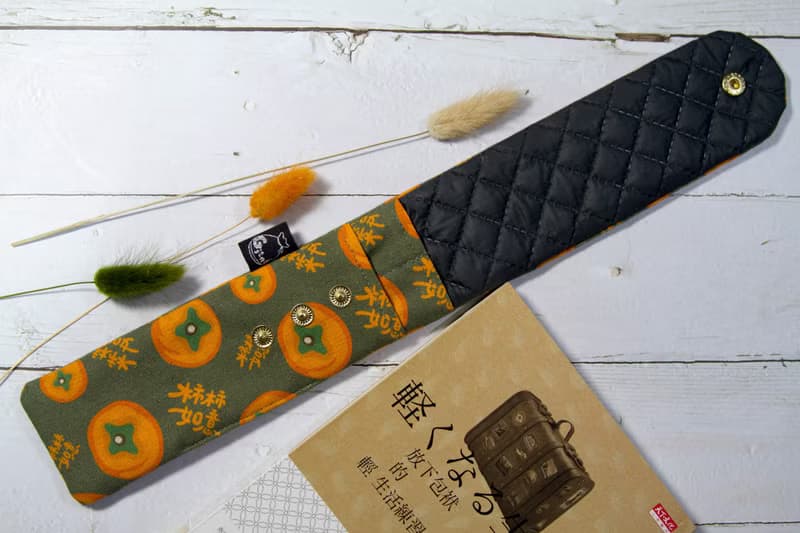 【Gi LAI】 6.5*26Cm環保雙層筷袋 餐具袋-柿柿如意