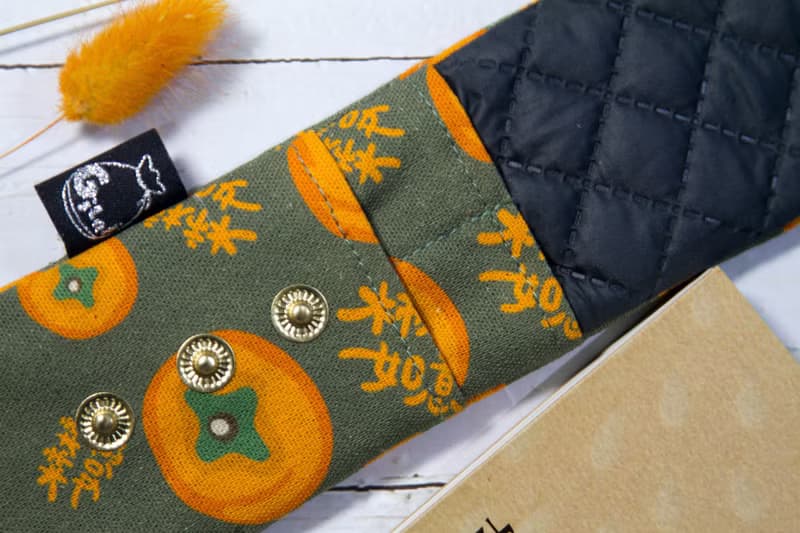 【Gi LAI】 6.5*26Cm環保雙層筷袋 餐具袋-柿柿如意