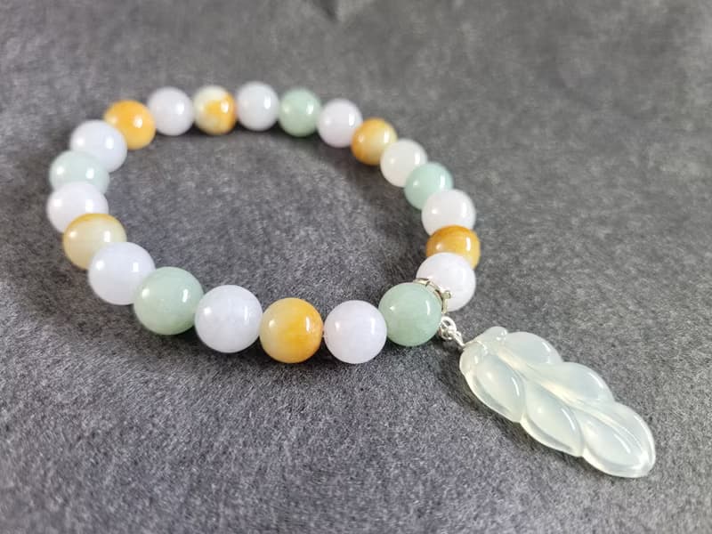 【純翠】天然翡翠  事業有成多寶冰珠手串