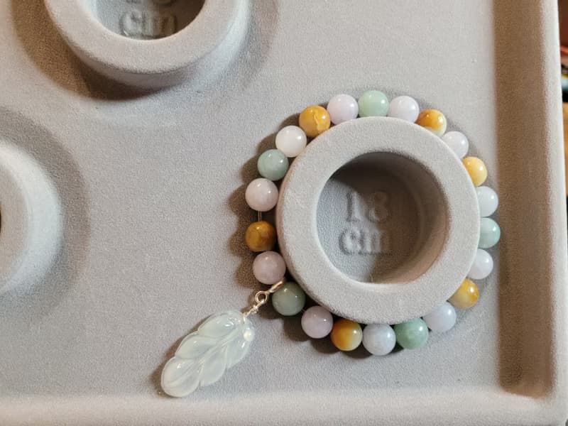 【純翠】天然翡翠  事業有成多寶冰珠手串