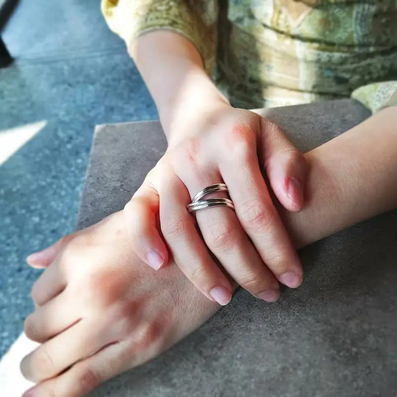 rail b ring_雙軌b戒指 | 925銀 對戒 求婚戒 訂婚戒 結婚戒 婚戒