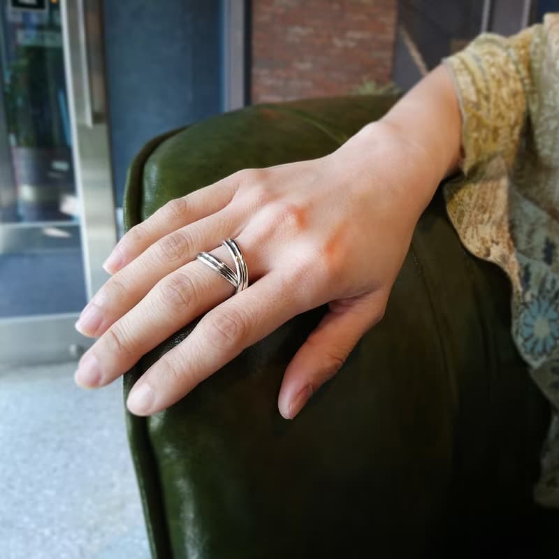 rail b ring_雙軌b戒指 | 925銀 對戒 求婚戒 訂婚戒 結婚戒 婚戒