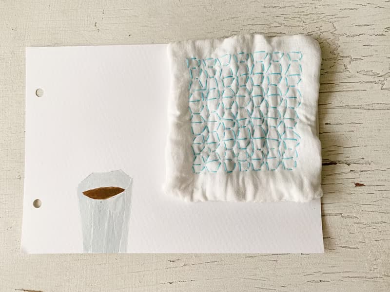 刺繡杯墊--咖啡與三明治