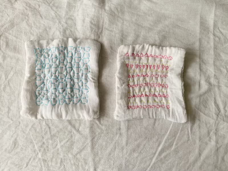 刺繡杯墊--咖啡與三明治