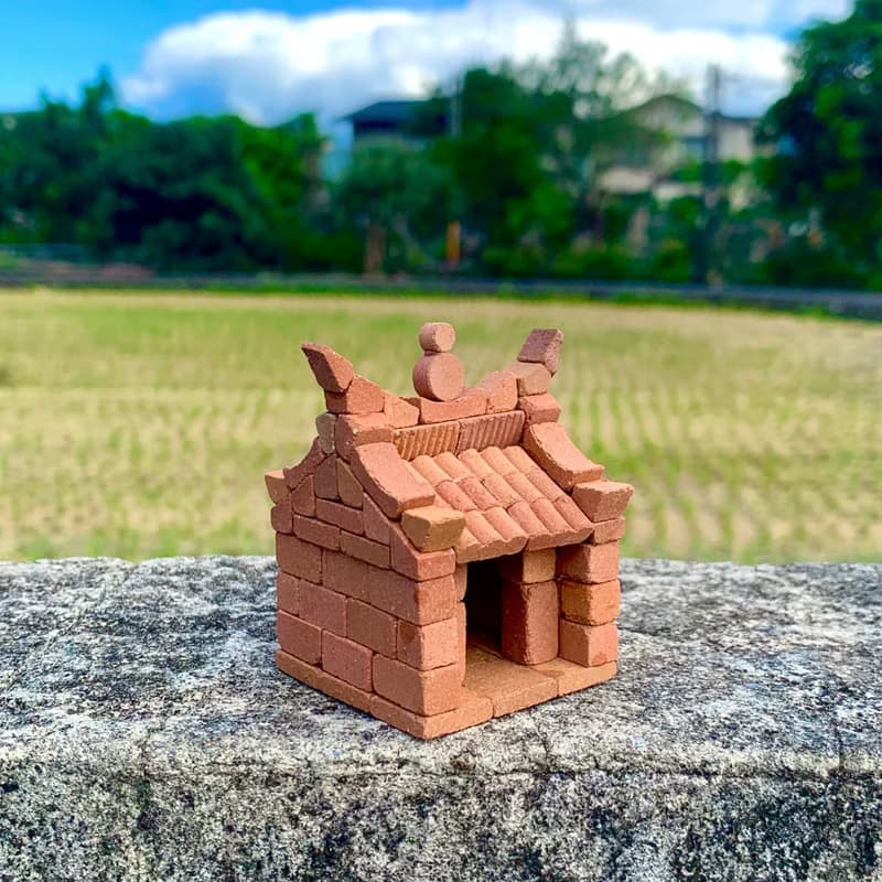 【DIY材料組合包】小土地公廟/小磚塊模型/迷你紅磚/台灣傳統築