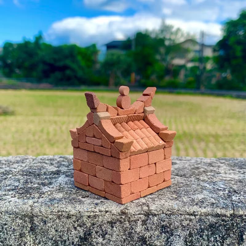 【DIY材料組合包】小土地公廟/小磚塊模型/迷你紅磚/台灣傳統築