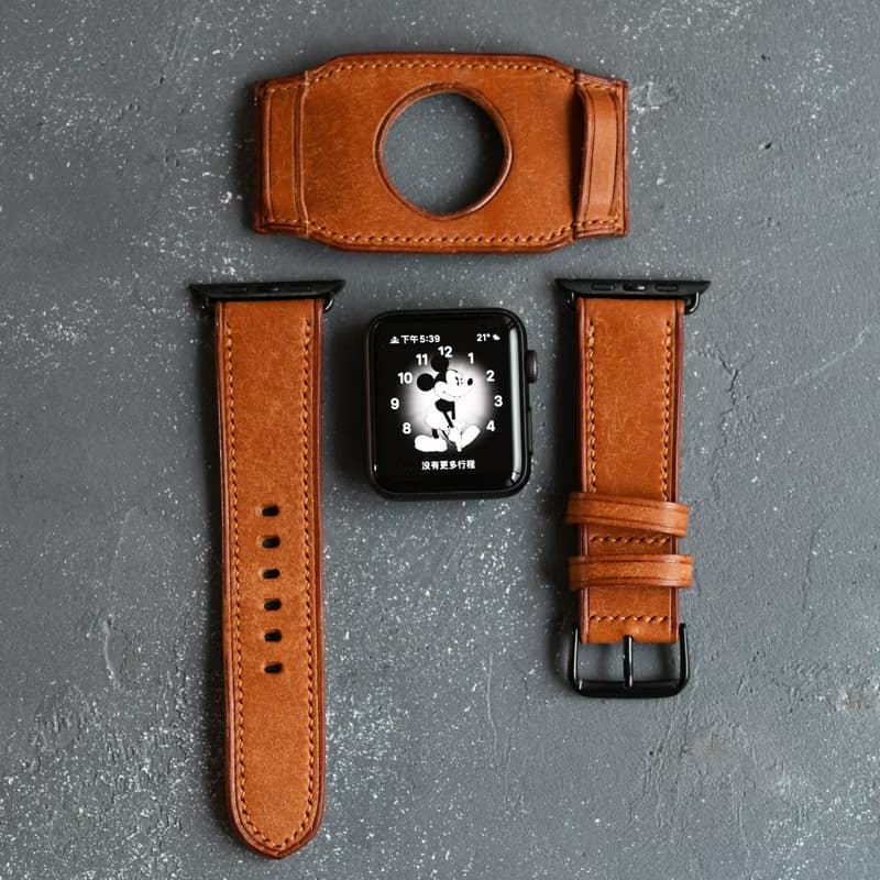 皮革 Apple Watch 錶帶 真皮 手工 禮物 38/40/41/42/44/45mm