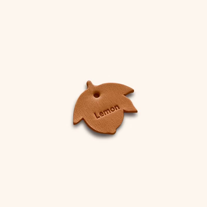 寵物刻字身份牌貓咪貓防丟牌真皮寵物定制檸檬牌 Leather Pet Tag