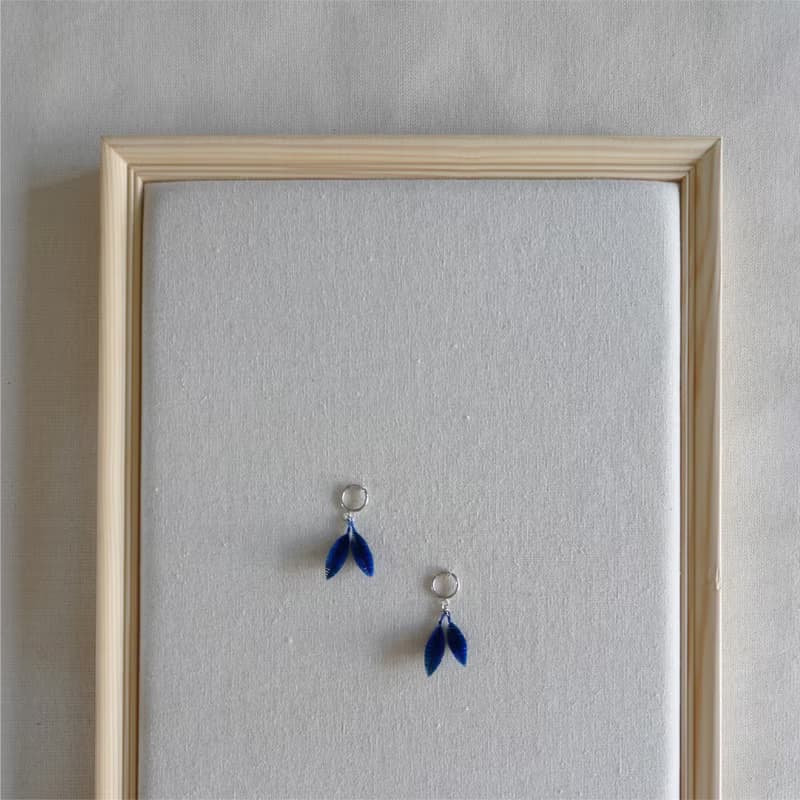 水光耳飾 永續絨花工藝
