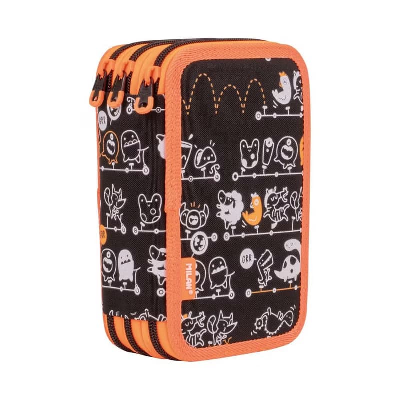 【MILAN】隨行畫筆袋著走 協力車小夥伴 3層式 生日畢業聖誕禮物