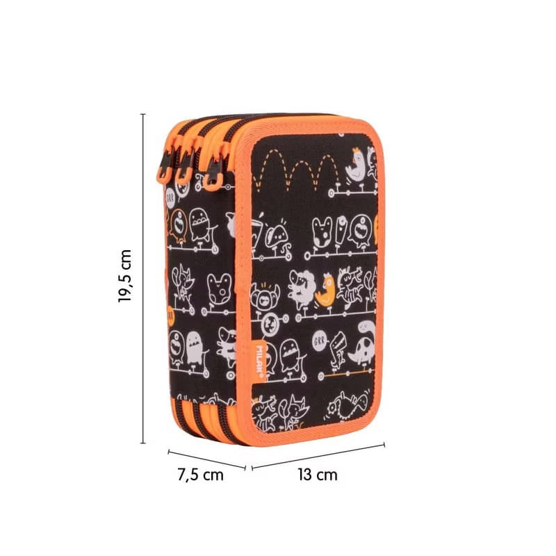 【MILAN】隨行畫筆袋著走 協力車小夥伴 3層式 生日畢業聖誕禮物