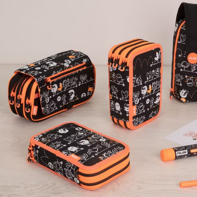 【MILAN】隨行畫筆袋著走 協力車小夥伴 3層式 生日畢業聖誕禮物