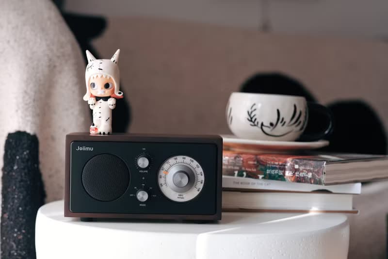 實木無線 藍芽音箱 高音質 桌面音響 復古收音機 黑胡桃木禮