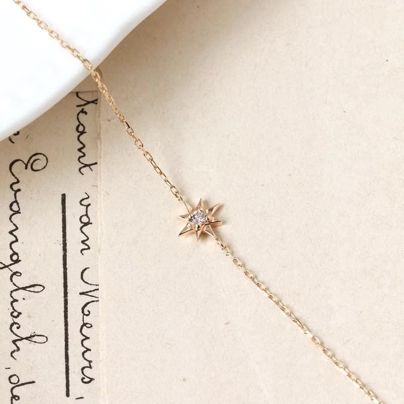 Visel 八芒星星鑽石手鍊