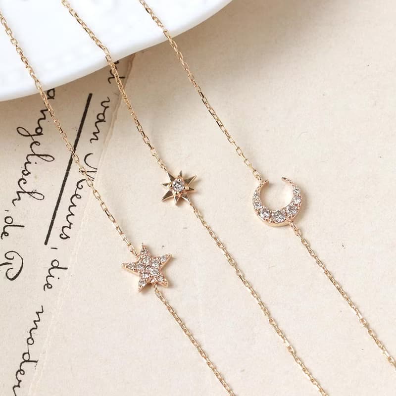 Visel 八芒星星鑽石手鍊