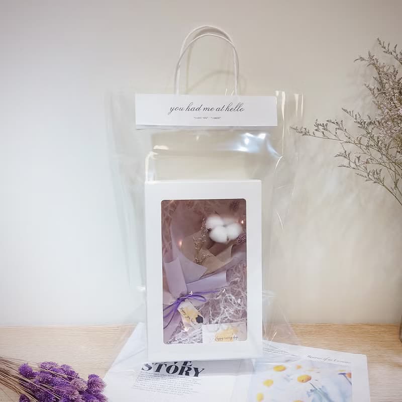 棉花畢業花束 /畢業花束/永生花/乾燥花束/棉花/花束