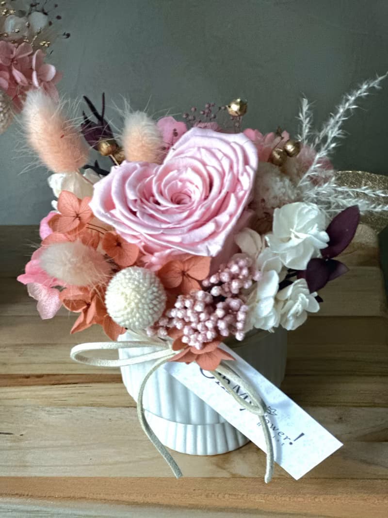 玫瑰之心 永生花系列 暖心粉