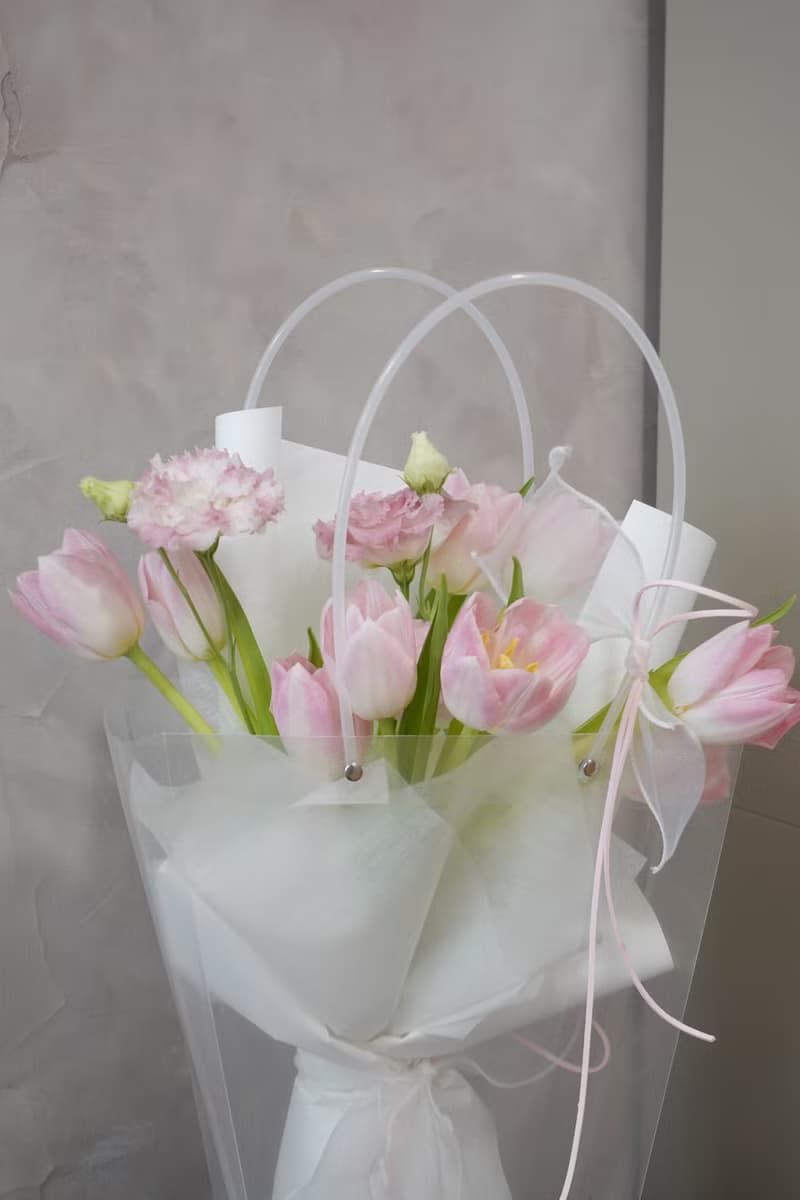 白色情人節 鬱金香 韓式花束  生日花束 女友禮物