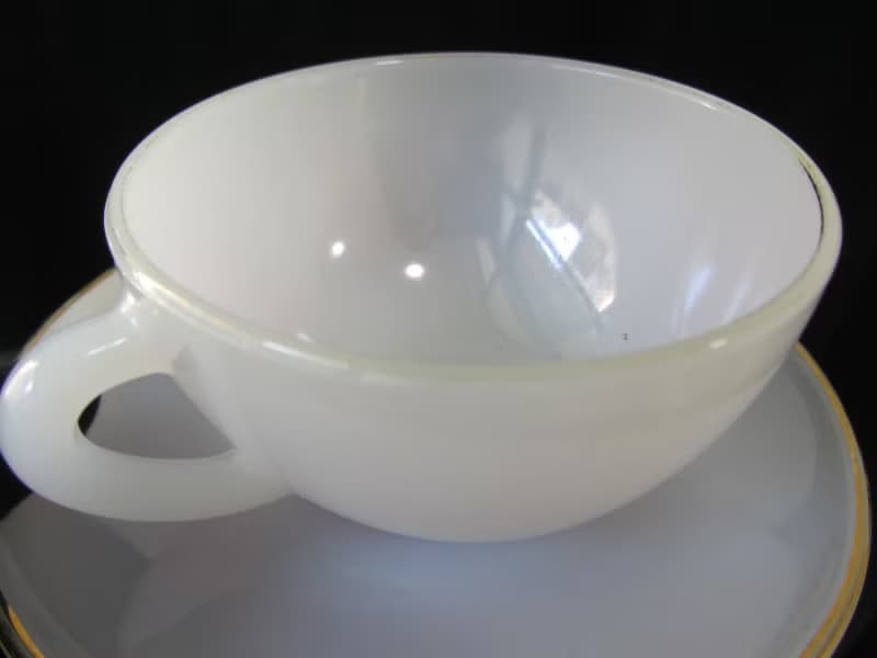 【老時光 OLD-TIME】早期法國製玻璃咖啡杯盤組(六杯+六盤)