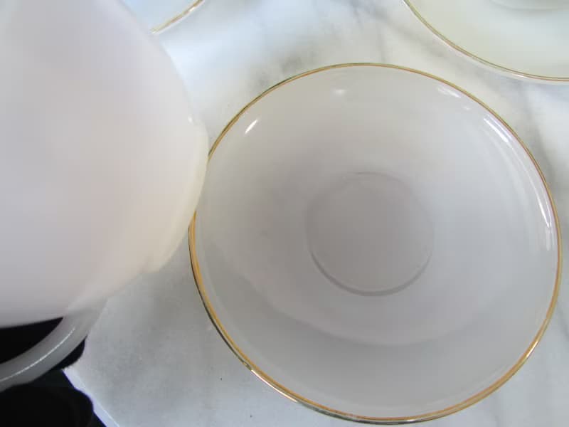 【老時光 OLD-TIME】早期法國製玻璃咖啡杯盤組(六杯+六盤)