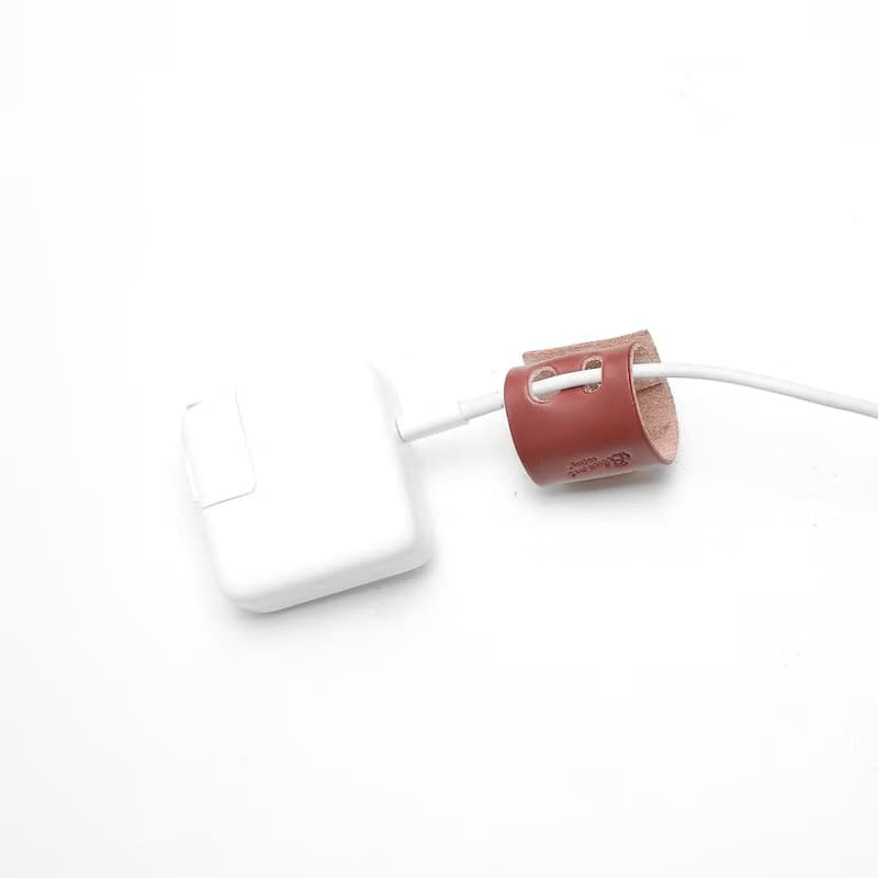 粉藍色 大隻的Tinny 真皮革手工 USB-C 2公尺 集線器