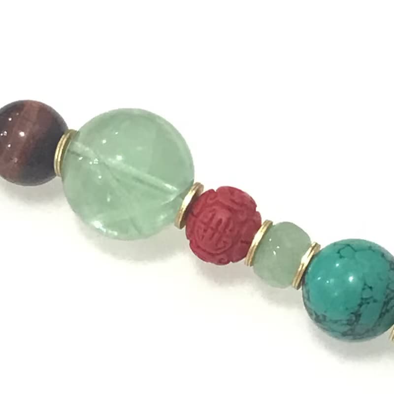 Cross culture stone bracelet
