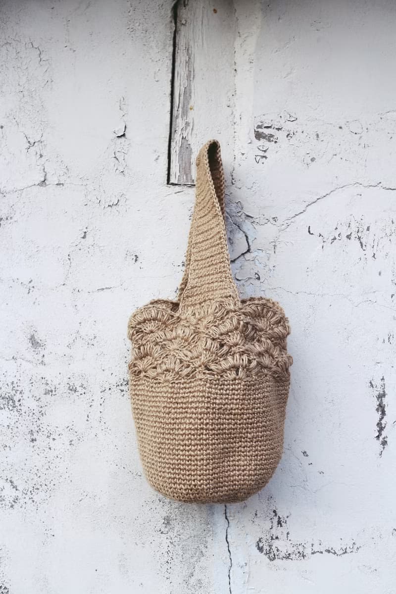 【訂製】Handmade手工編織/黃麻繩編織袋/購物袋/肩背包/麻繩包