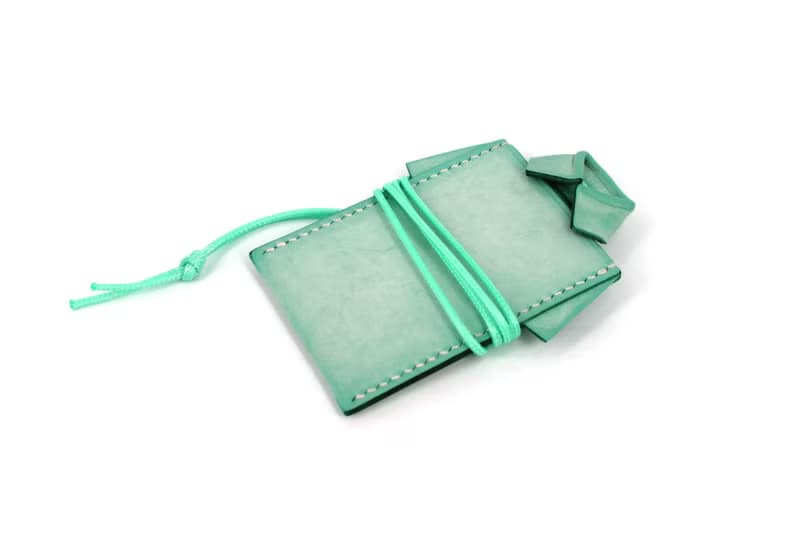 MOOS X WASOME ORIGAMI 植鞣牛革 全人手縫製 卡片套 (薄荷綠色)