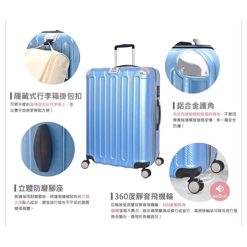 浪漫旅行 台灣現貨 20吋24吋28吋拉鍊行李箱 行李箱 旅行箱