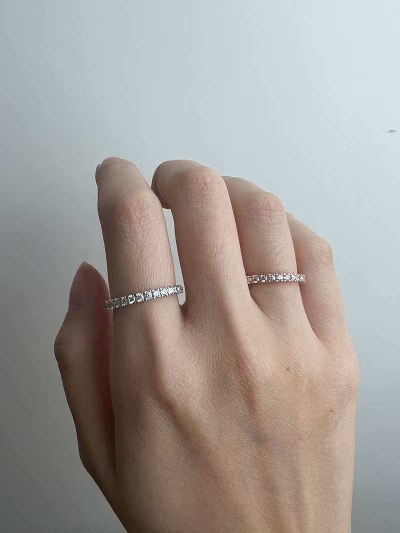 【日常婚戒】Your Wedding Band 鑽石線戒 • 純銀厚鍍18K金